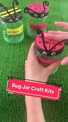 These Bug Jar Craft Kits are one of our top summer craft items! Perfect for schools, daycares, daycamps and more. 🐜🐛 #craftkits #crafts #summercrafts #summercraftsforkids