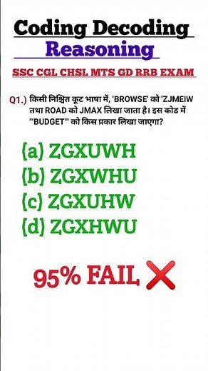 Coding decoding , Reasoning practice set