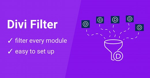 Free Divi Filter Plugin | Filter every module in Divi