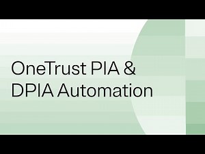 OneTrust PIA & DPIA Automation