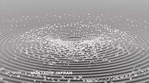 Abstract Ripple Wave with Floating Glass Spheres – Minimal Futuristic Background Animation