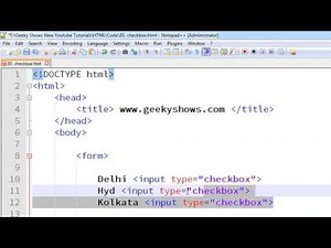 119. Checkbox in HTML (Hindi)