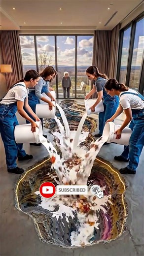 Luxury Sunken Floor Design with LED Glow ✨ #epoxyfloor #interiordesign #resinart #shorts