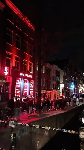 Amsterdam Red Light District Night Glow ✨