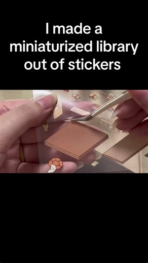 Miniaturized Library Sticker Scrapbook Creations