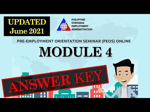 PEOS ANSWER KEY Module 4 | Updated June 2021 | Pre-Employment Orientation Seminar