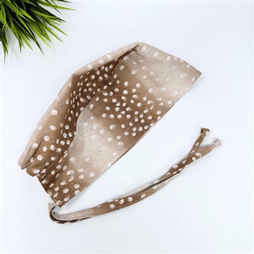 Surgical Scrub Cap for Men. Desert Fawn Tie Back Scrub Hat by Paradise Caps. - Etsy