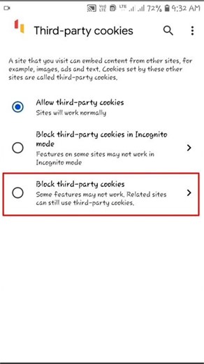 How to Block third-party cookies on Chrome ?
