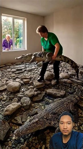 Crazy Crocodile Swimming Pool Floor in Bedroom! 🐊😲✨ #interiordesign #creative #diy #luxurylife