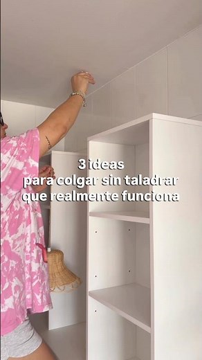 3 ideas for hanging things without drilling ✨ #diy #homeimprovement #homehacks