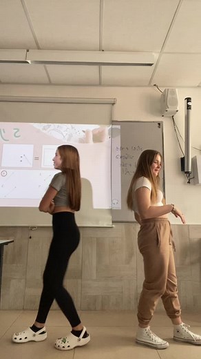 Playful Dance Routine in Math Classroom Setting