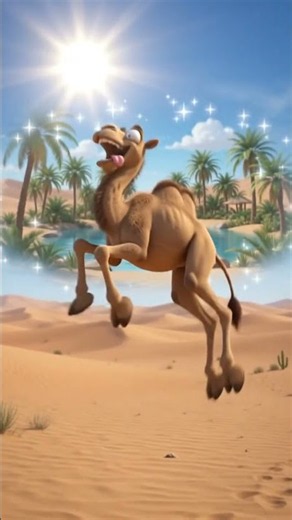 Thirsty Camel Face-Plants in the Sand Chasing a Mirage! 🐪😂 | Funny AI Cartoon
