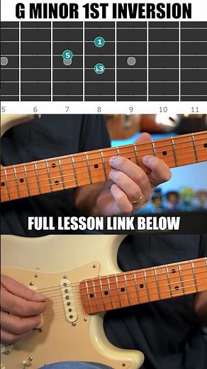 1st Inversion Guitar Triads on Strings 2,3, and 4 #guitar #guitarlesson #triads