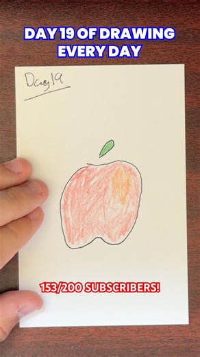 Day 19: Apple drawing but it's actually getting good #fyp #drawing #shorts