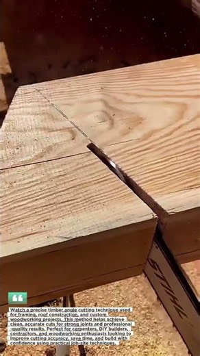 Perfect Timber Angle Cut Guide #Woodworking #Carpentry #Construction