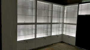 Metal Wood Display Shelf for Retail Shop Retail Bookstore Display Rack with LED Light Wooden Display Shelving for Sale