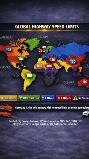 Global Highway Speed Limits — explore how speed regulations shape the world’s roads #map #global