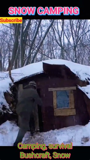 Alone in a Blizzard Night ASMR #camping #snowcamp #bushcraft #winter