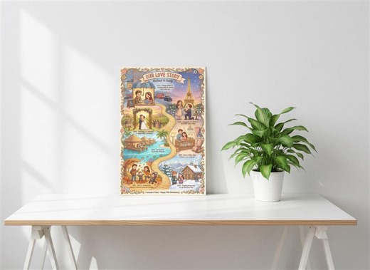 Custom Love Story Map Timeline, Personalized Relationship Art (digital File) - Etsy