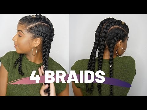 Tuto coiffure : 4 nattes collées