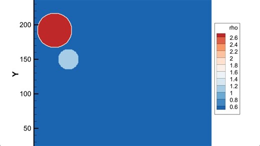 液滴黏附壁面并撞击固体区域-BGK_伪势SCMP【格子玻尔兹曼Boltzmann/LBM】