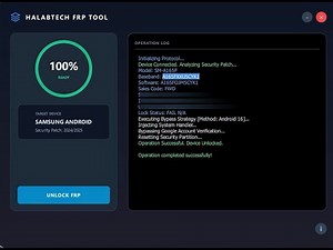 Samsung A16 SM A165F Android 16 FRP Bypass Done One Click HALABTECH FRP TOOL
