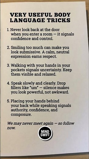 Powerful Body Language Tricks 😮‍💨🧠 That Instantly Boost Confidence #Psychology #Mindset