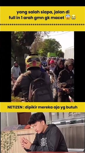 Whose fault is it, if the road is full in one direction, how can there not be a traffic jam 😱😭