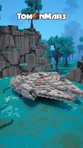 TomOnMars | Star Wars Millennium Falcon in Minecraft, as a Survival base! 🟥Follow @tomonmars_mc for more Minecraft creations and inspiration... | Instagram