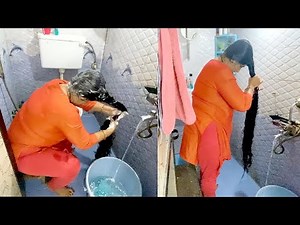 ASMR Hair Washing & Shampooing| How to Wash Very Long Hair At Home| Perfect Long Hair Washing Method
