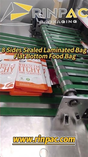 Custom 8 Side Seal Flat Bottom Bags | Laminated Food Packaging Manufacturer