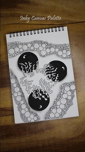 Abstract Circle Flow Art Tutorial 🗓️ Day 123 | Inky Canvas Palette