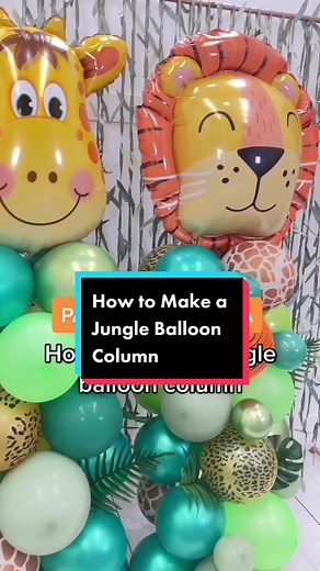 DIY Jungle Balloon Column Tutorial