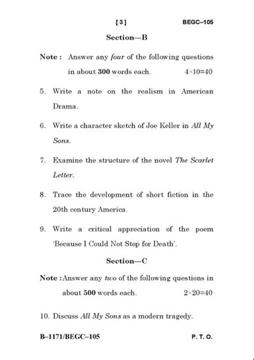 BEGC - 105 December 2024 Question Paper