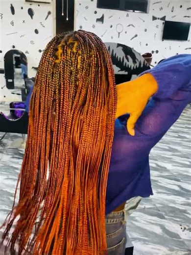 Extra Long Small Knotless Braids with Clean Parting #braids #knotlessbraids #shorts #shortbraids