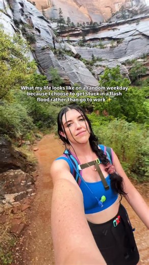 Welcome to Zion National Park, where it’s supposed to be dry 🫠 | Travel with neeks