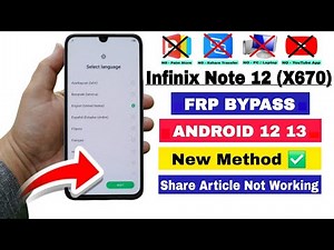 Infinix Note 12 FRP Bypass | Latest Android 13 14 Update | 100% Working Method (Without PC)