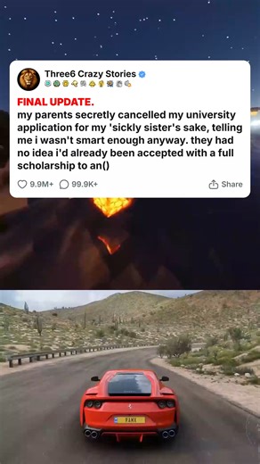 7.4K views · 74 reactions | FINAL UPDATE. my parents secretly cancelled my university application for my 'sickly sister's sake, telling me i wasn't smart enough anyway. they had... #foryou #fyp #reels #viral #redditstorytime #redditposts #storytime #redditstories #reddit #askreddit #paranormal #redditparanormal #nosleep | Velou oficial | Facebook
