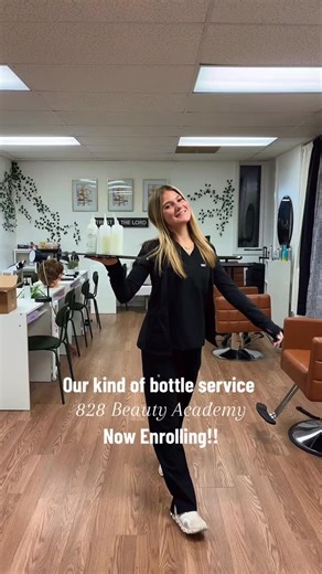 Beauty School | Licensing & Certifications | VA on Instagram: "Our kind of bottle, service 🤭 Not watered down, not basic. At 828 Beauty Academy we’re really teaching the science AND the art. Proper toner formulation, color theory, advanced color application, facials, nails, waxing, hands on with real clients and real results. This is for the girls who want to know WHY it works, not just copy steps. Advanced techniques, real salon energy, and confidence behind the chair before you ever graduate.