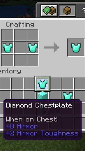 crafting chestplate elytra #minecraft​ #shorts​ #youtube​
