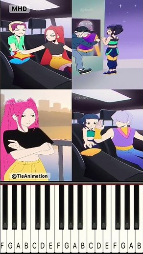 Zoey x Mystery vs Mira x Romace (Kpop Demon Hunters) ​⁠@tieanimation - Piano Tutorial