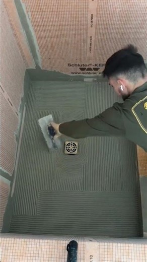 How to install mosaic in the shower floor #tile#flor#shower #construction #work #bathroomtiles