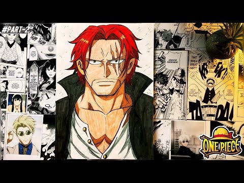 "SHANKS" Drawing Tutorial | Easy Anime Sketch (One Piece)
