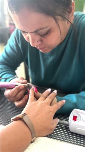 E-drill machine practice session at our nail art clas