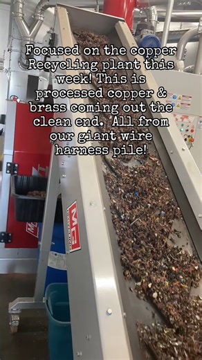 Focused on the copper Recycling plant this week! This is processed copper & brass coming out the cle | The Car Edition Ltd