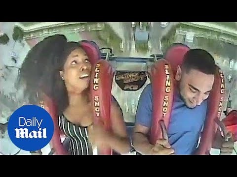 Terrified woman screams and faints repeatedly on slingshot ride - Daily Mail