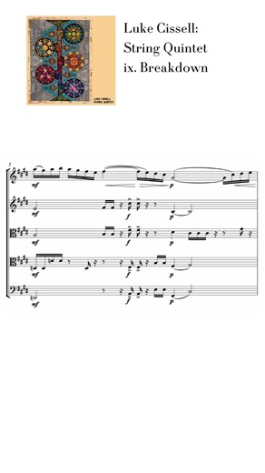 String Quintet (ix: Breakdown) for 2 violins, 2 violas, & cello #classicalmusic #chambermusic