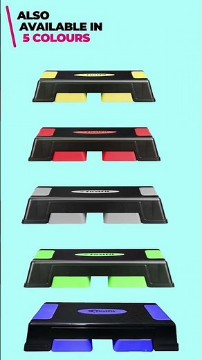 FirstFit Exercise Step Platform Aerobic Stepper Bench with Screw-Free Design Skipping Rope