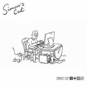2.7M views · 80K reactions | When working from home you need a little bit of supurrvision... | Simon's Cat | Facebook
