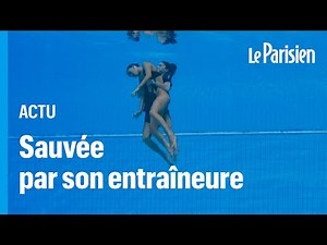 Les images impressionnantes du malaise d’une nageuse sauvée de la noyade par son entraîneure